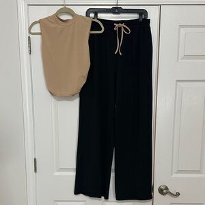 Black and Tan Women's Set